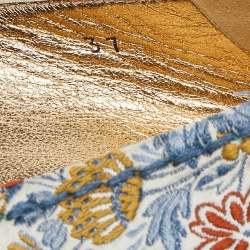 Pre Owned Prada Multicolor Fabric Slip On Espadrilles Flats Size 37