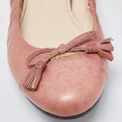 Prada Pink Leather Ballet Flats Size 39