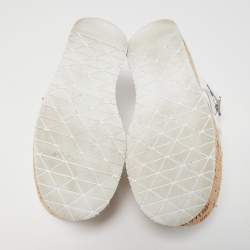Prada White Rubber Monolith Cork Platform Ankle Strap Size 39
