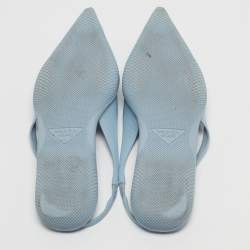 Prada Blue Leather Slingback Flats Size 39.5