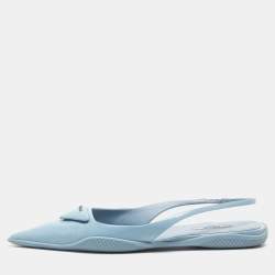 Prada etiquette shop slingback flat