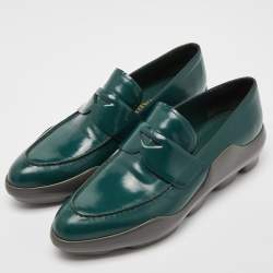 Green clearance prada loafers