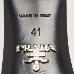 Pre Owned Prada White Quilted Leather Slide Sandals Size 41 