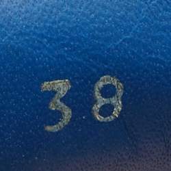 Pre Owned Prada Blue Leather Slip On Loafers Size 38