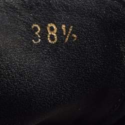 Prada Black Brogue Leather Lace Up Platform Slingback Derby Size 38.5