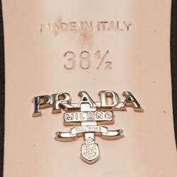 Prada Black Suede Crystals Embellished Ankle Strap Sandals Size 38.5