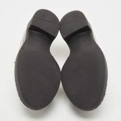Prada Black Satin Crystals Slip On Loafers Size 38