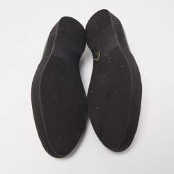 Pre Owned Prada Black Leather Smoking Slippers Size 37.5