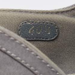 Pre Owned Prada Grey/White Fabric and Rubber Mary Jane Pumps Size 40.5