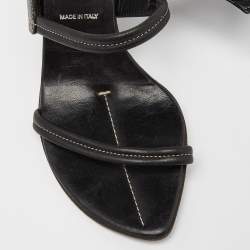 Prada Black Leather Slingback Sandals Size 36