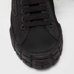 Prada Black Re-Nylon Wheel Cassetta Sneakers Size 38