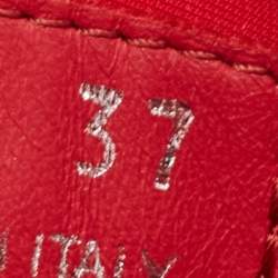 Prada Red Knit Fabric and Rubber Cloudbust Thunder Sneakers Size 37