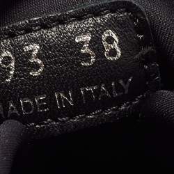 Pre Owned Prada Black Mesh Velcro Strap Low Top Sneakers Size 38