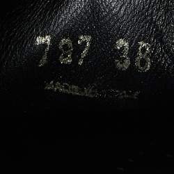 Pre Owned Prada Black Canvas Double Wheel Lace Up Sneakers Size 38