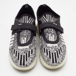 Prada Black/White Fabric  Cloudbust Sneakers Size 38