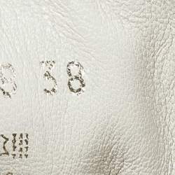 Pre Owned Prada Sport Beige/White Nylon and Leather Wedge High Top Sneakers Size 38