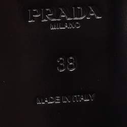 Prada Off White/Black Leather Studded Slingback Flats Size 38