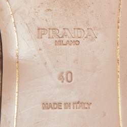 Prada Brown Velvet Crystal Embellished Flat Slides Size 40