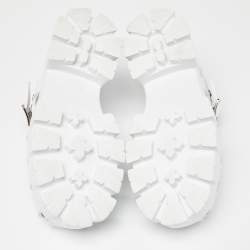 Prada White Rubber Monolith Platform Sandals Size 36