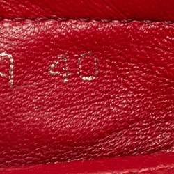 Pre Owned Prada Red Crocodile Leather Penny Loafers Size 40