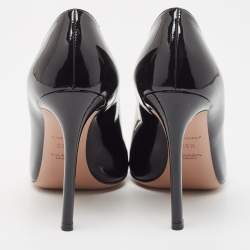 Prada Black Patent Leather Peep Toe Pumps Size 36.5