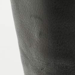 Prada Black Leather Knee High Block Heel Boots Size 36