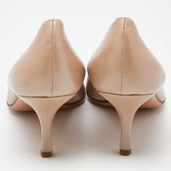 Prada Beige Leather Pointed Toe Pumps Size 39