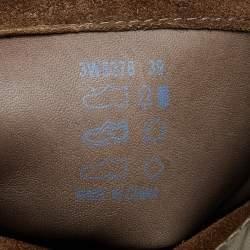 Pre Owned Prada Brown Faux Fur Calf Boots Size 39