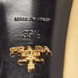 Prada Beige Patent Leather Pointed Toe Pumps Size 39.5