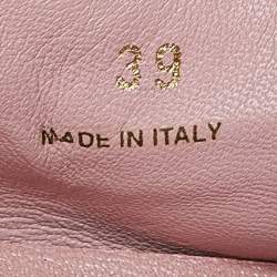 Prada Pink Neoprene Crystal Embellished Slip On Sneakers Size 39
