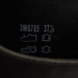 مملوكة مسبقًا حذاء بوت برادا جلد أسود لوسط الساق مقاس 38.5