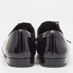 Prada Black Patent Leather Lace Up Derby Size 36.5