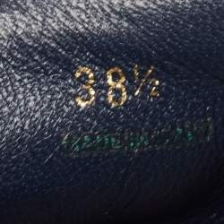 Prada Navy Blue Nylon Slip On Sneakers Size 38.5
