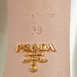 Prada Silver/Black Ombre Patent Leather Pointed Toe Pumps Size 39