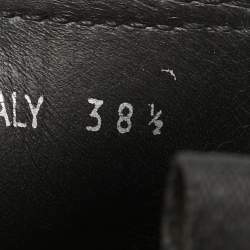 Pre Owned Prada Black Leather Ankle Length Boots Size 38.5