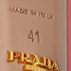 Pre Owned Prada Two Tone Pink Suede Peep Toe Platform Pumps Size 41