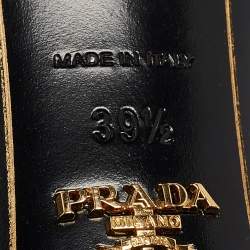 Prada Grey Coarse Glitter and Suede Bow Slide Sandals Size 39.5