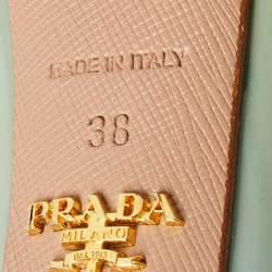 Pre Owned Prada Mint Green Patent Leather Pointed Toe Pumps Size 38