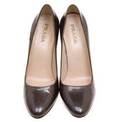 Prada Brown Patent Leather Pumps Size 36.5