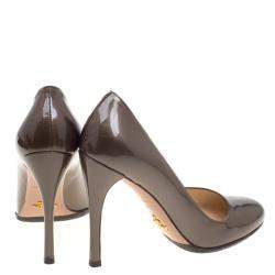 Prada Brown Patent Leather Pumps Size 36.5