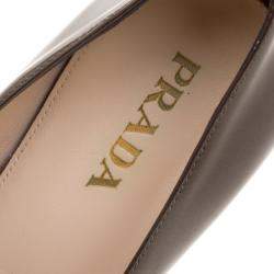 Prada Brown Patent Leather Pumps Size 36.5