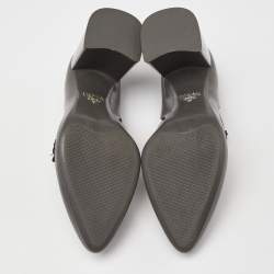 Pre Owned Prada Black Leather Double Strap Mary Jane Pumps Size 37