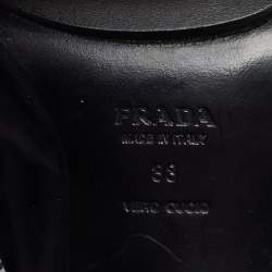 Prada Black Leather Slide Mules Size 38