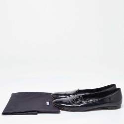 Prada Black Patent Leather Smoking Slippers Size 41