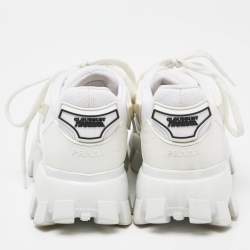 Prada White Mesh And Rubber Cloudbust Thunder Low Top Sneakers Size 36.5