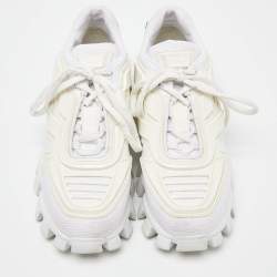 Prada White Mesh And Rubber Cloudbust Thunder Low Top Sneakers Size 36.5