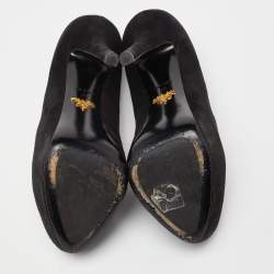 Prada Black Suede Platform Pumps Size 39
