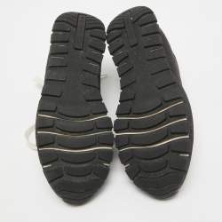 Pre Owned Prada Black Nylon Prax 01 Lace Up Sneakers Size 38.5