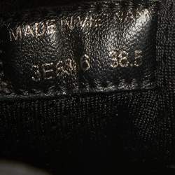 Pre Owned Prada Black Nylon Prax 01 Lace Up Sneakers Size 38.5