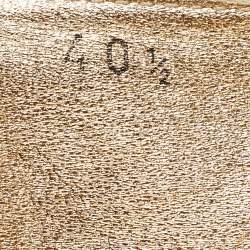 Pre Owned Prada White Leather Platform Slip On Espadrille Flats Size 40.5